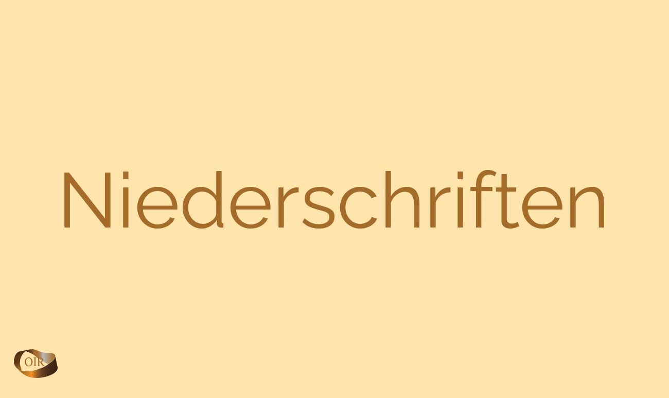 Niederschriften